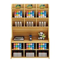 Wooden Desktop Organizer Multi-functional Desk Pen Holder Storage Box Desktop Stationary Storage Organizer for Home School
