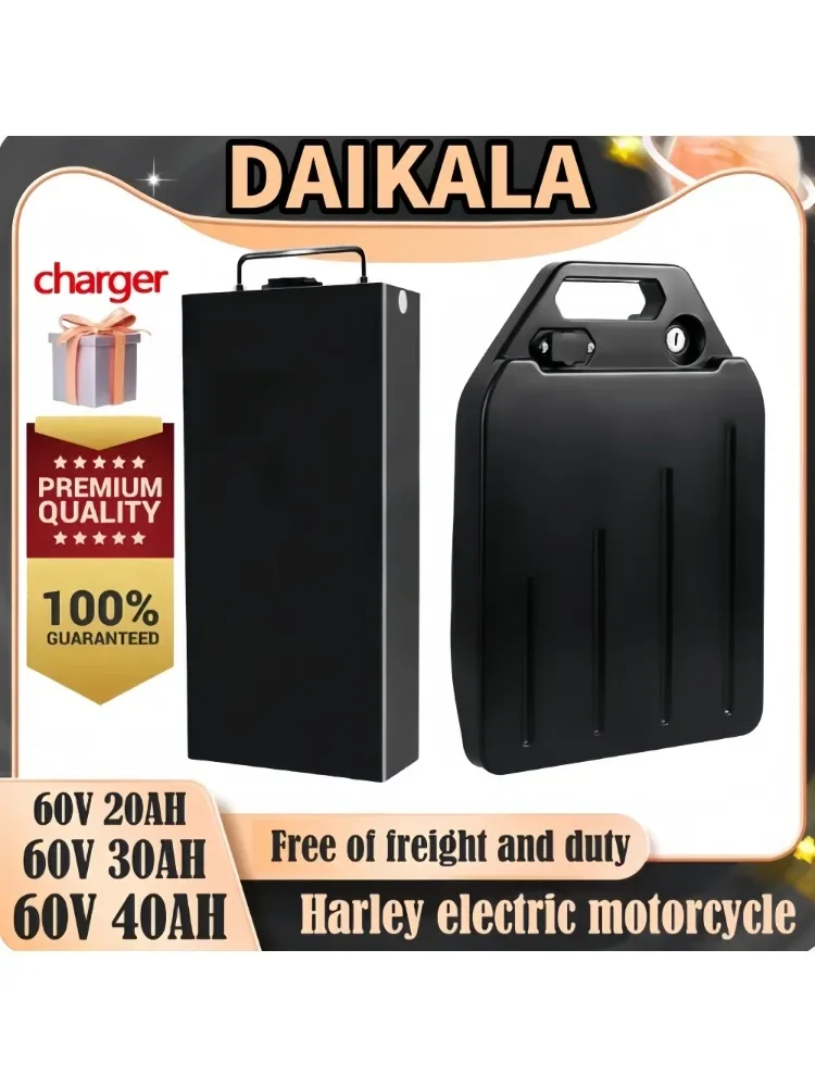 Original 60V 18650 Battery of Harley Lithium battery 20Ah 30Ah 40Ah ,2000W High power Waterproof Electric vehicle battery pack