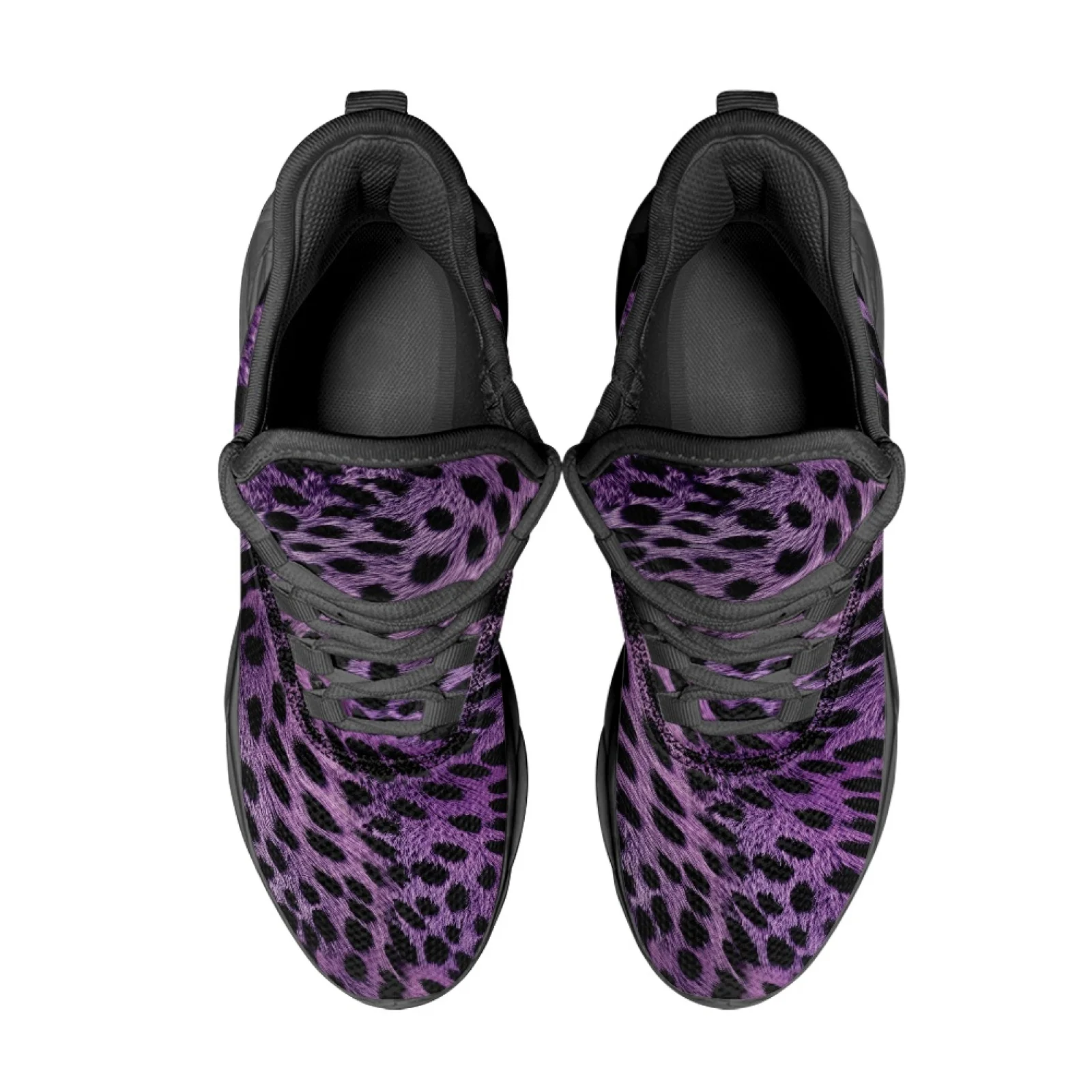 PENSTROLL Purple Leopard Casual Athletic Trainer for Man Running Jogging, Non Slip Outdoor Sneakers