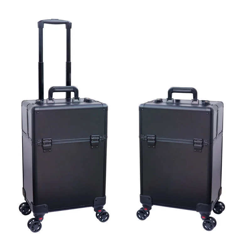 Custodia per cosmetici scatola multistrato di grande capacità borsa per bagagli con rotelle per tatuaggi per unghie custodia per trucco trolley multifunzione valigia da viaggio