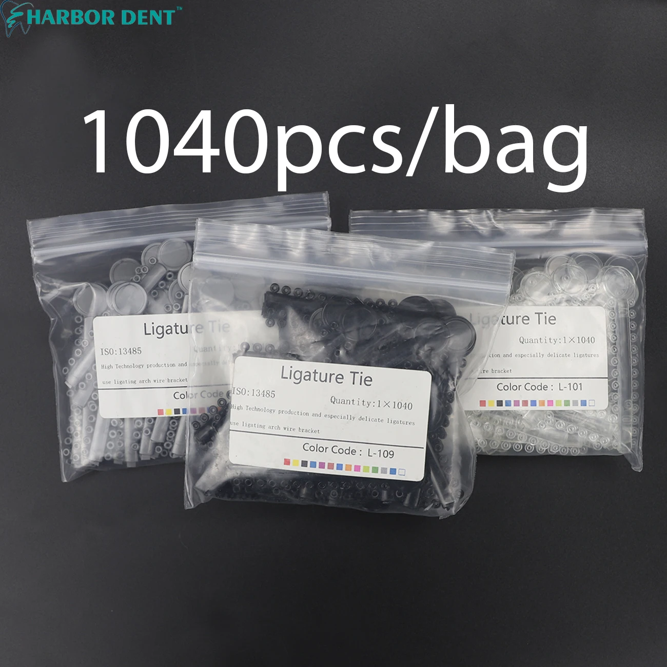 Dental Orthodontics Ligature Ties Ortho Rubber Bands Oral Dentist Tools For TeethDisposable Materials 1 Bag=1040PCS