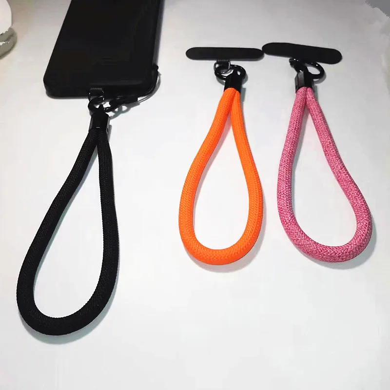 Creative Phone Lanyard Wrist Strap Solid Color Lanyard Portable Keychain Hanging Rope Anti-lost Security Wristband Short Rope image 2