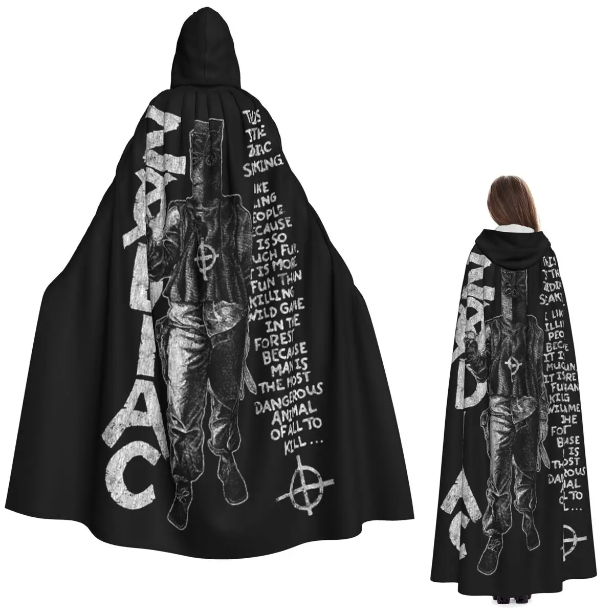 

Zodiac,David Fincher,Crime,Serial Killer Long Hooded Cloak Witch Medieval Costume Cosplay Cape HalloweenCoat Adult Unisex