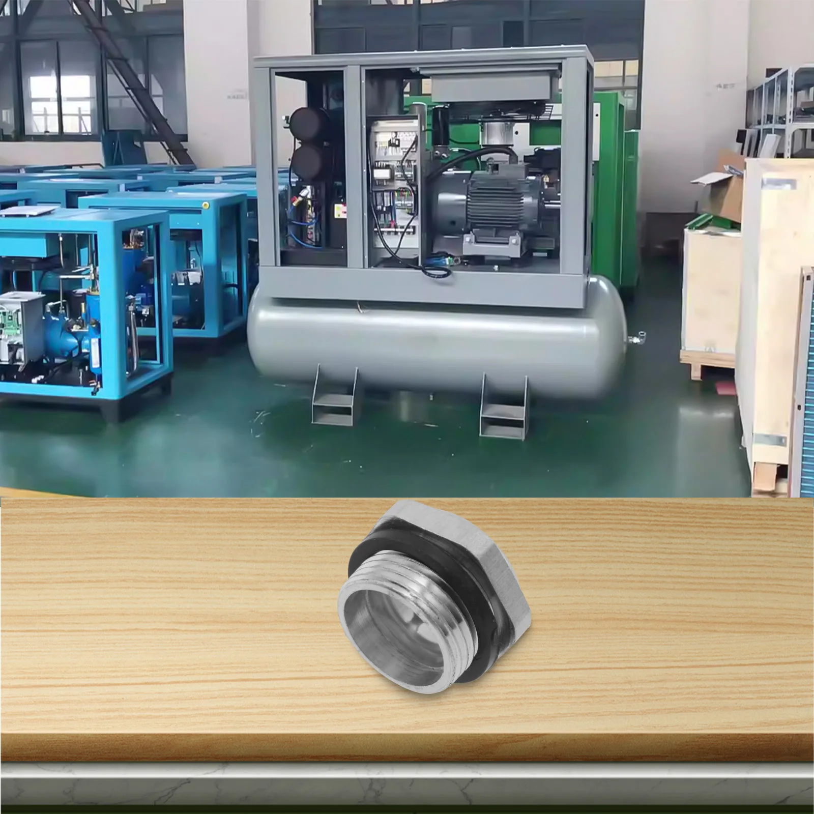 1pc Oil Level Mirror Air Compressor Oil Sight Glass 3/4\