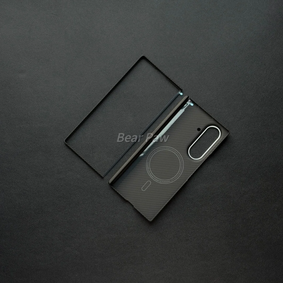 Etui magnetyczne z włókna aramidowego i węglowego do Samsung Galaxy Z Fold 8 Ultra, ultracienkie, kompatybilne z Magsafe, etui z włókna na zawias, szerokie etui do Fold 8 — zdjęcie produktu 4