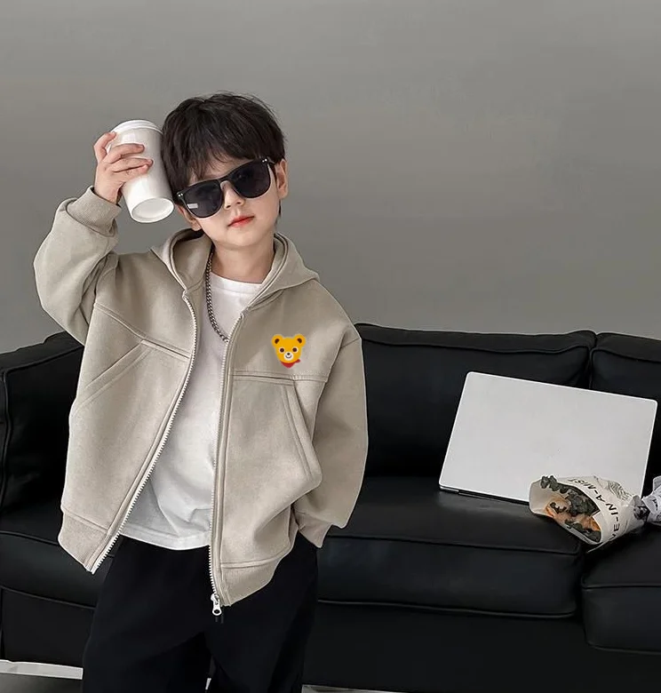 

2025 Kids Boy Girls Clothes Gute Jacket Long Shirts Tops Tee Baby Beautiful Baby Coat