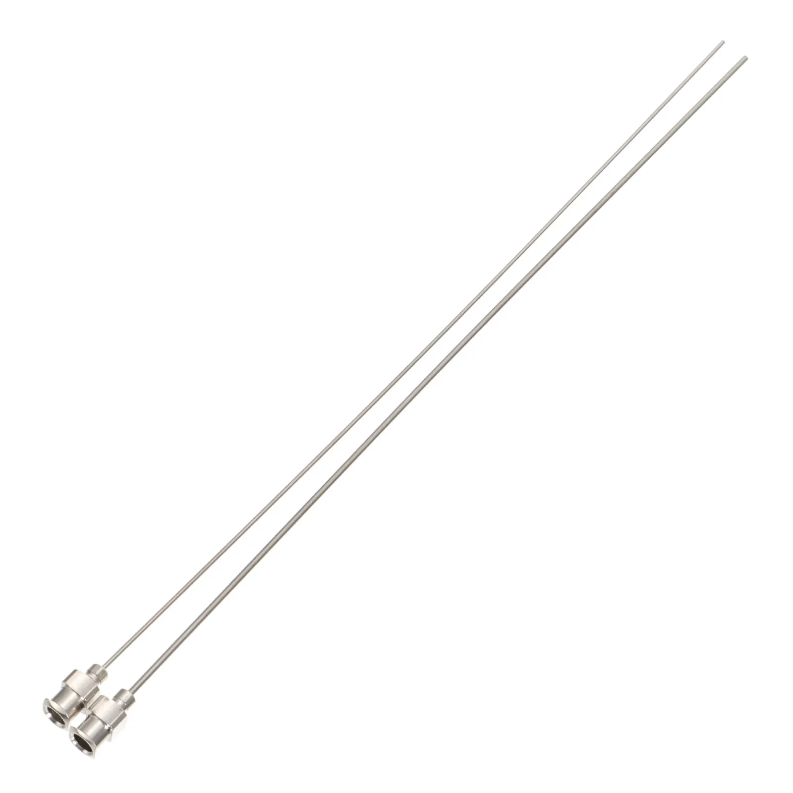 2Pcs Stainless Steel Precision Blunt Tip Dispensing Needles Luer Lock Hub for Epoxy Resin Adhesive Glue Dispensing Kit