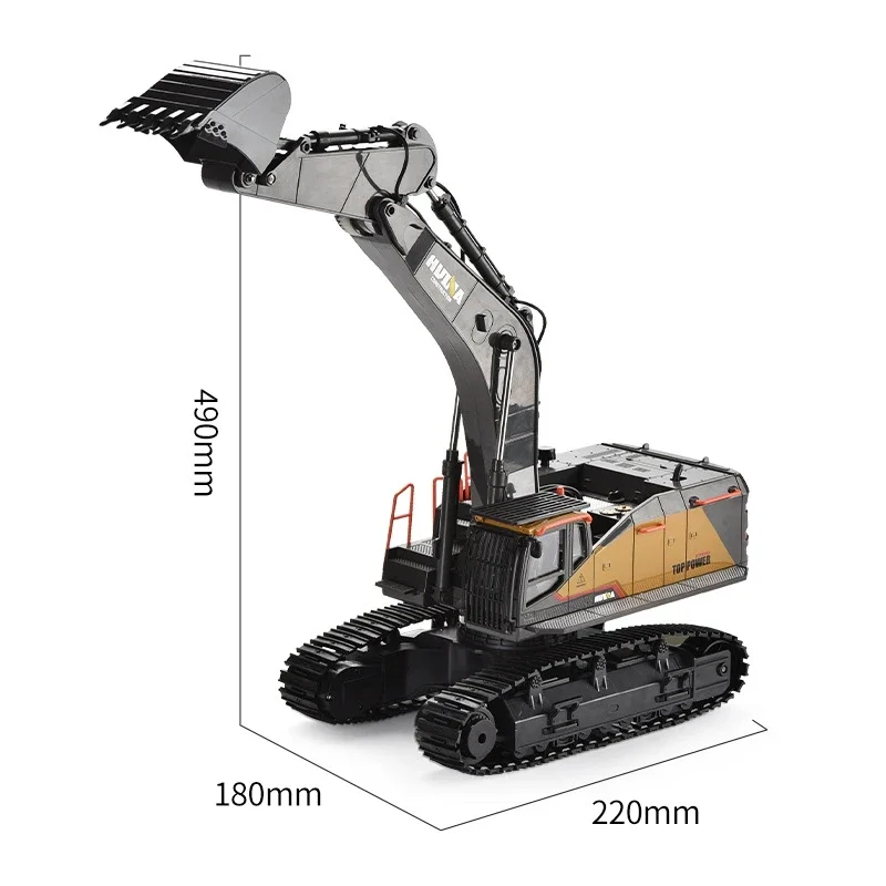 Huina 1592 remote-controlled excavator alloy 22 channel engineering vehicle large excavator model toy children's excavator