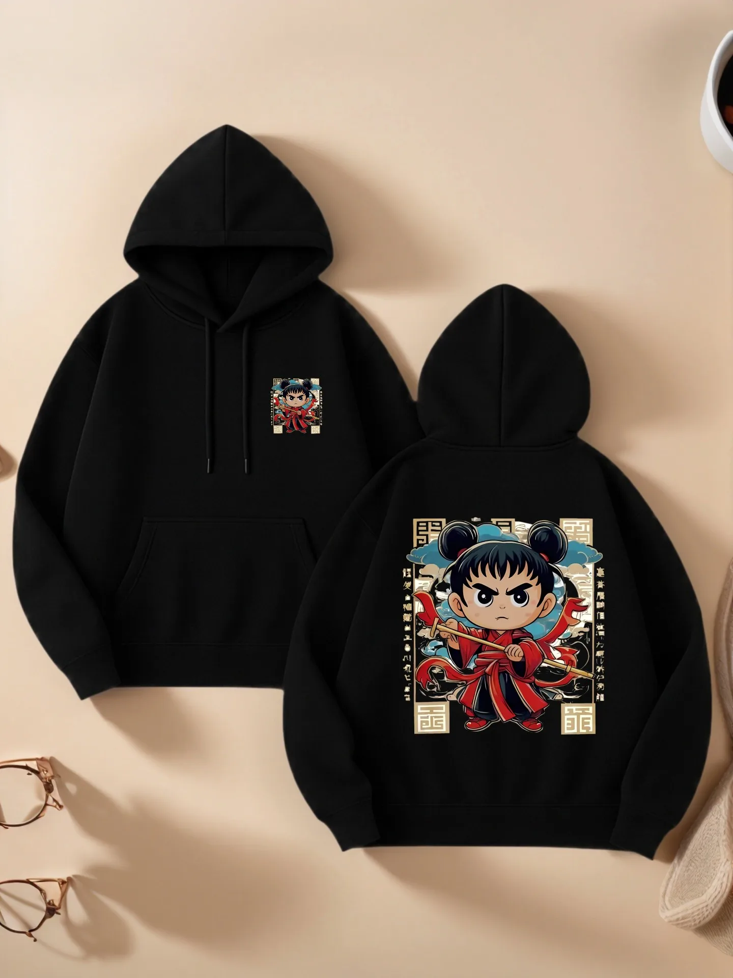 

Graphic Hoodie Women, Cartoon Print, Casual Aesthetic, Soft Fabric, Casual Everyday Wear, For Teens