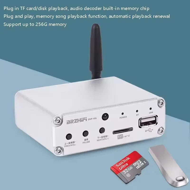Audiophile Audio Player ES9018K2M DAC U Disk TF Card Lossless Read HIFI Music Player Bt 5.0  Remote Control