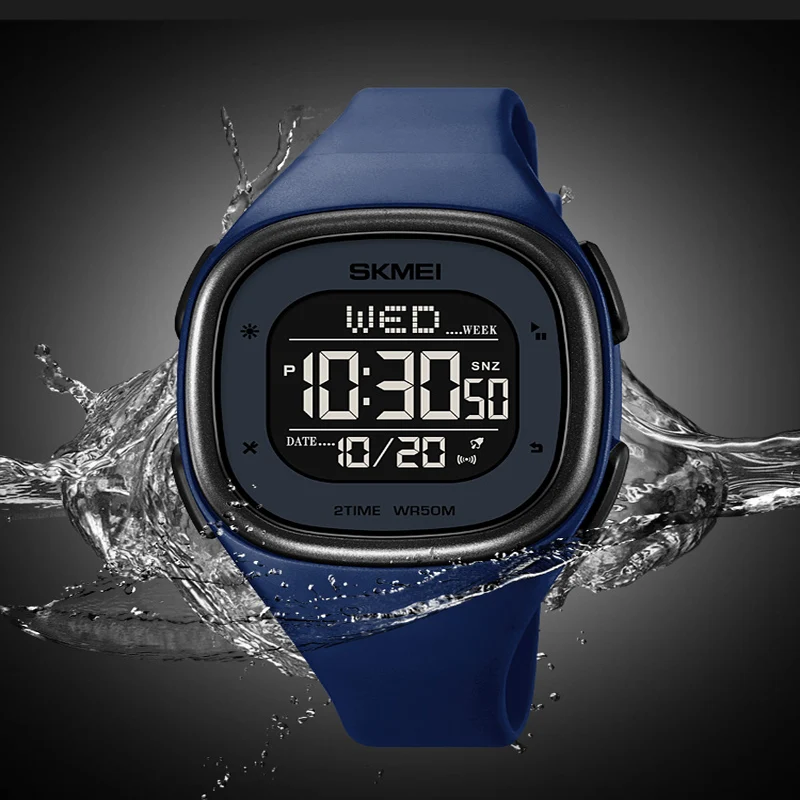 

SKMEI Simple Trendy Student Casual Sports Watch Digital Countdown Alarm Clock Luminous Waterproof Block Electronic Watch 2137