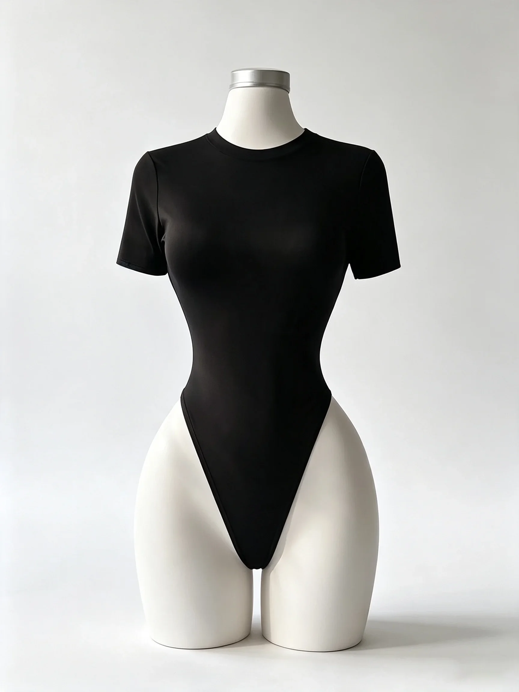 Body de manga corta básico de la marca QQ, para mujer, ideal para el verano, con cuello redondo, corte ajustado, estilo «romper», para uso urbano, de alta calidad, con espalda descubierta y muy cómodo.