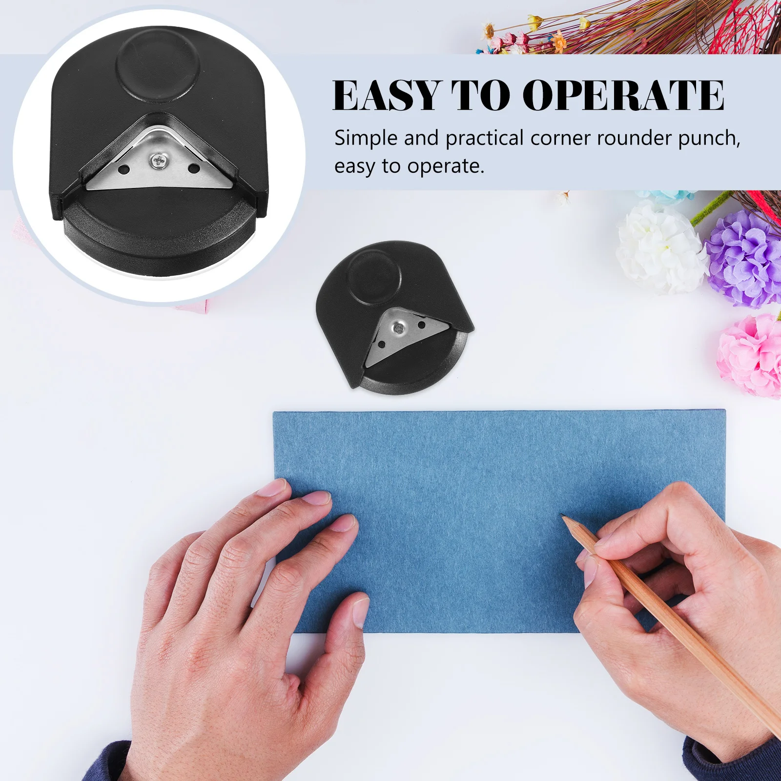 ركن مستدير لكمة 4 مللي متر نصف القطر الفولاذ المقاوم للصدأ أداة صور للورق الحرفية لتقوم بها بنفسك سكرابوكينغ غطاء بولي كلوريد الفينيل