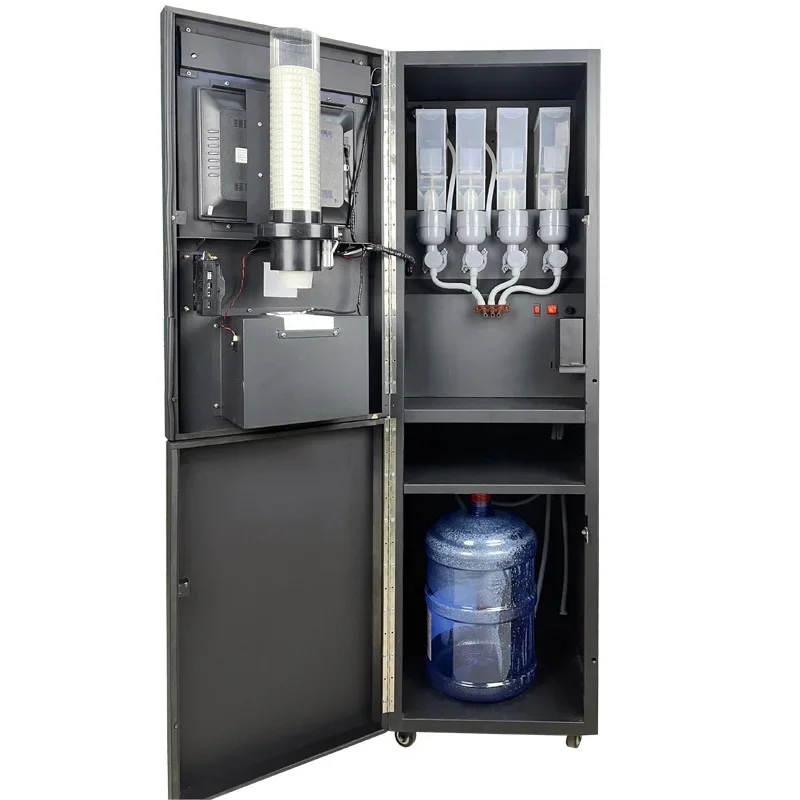 unmanned self-service sales coffee machine coin-operated scanning code milk tea machine beverage all-in-one machine hot cold