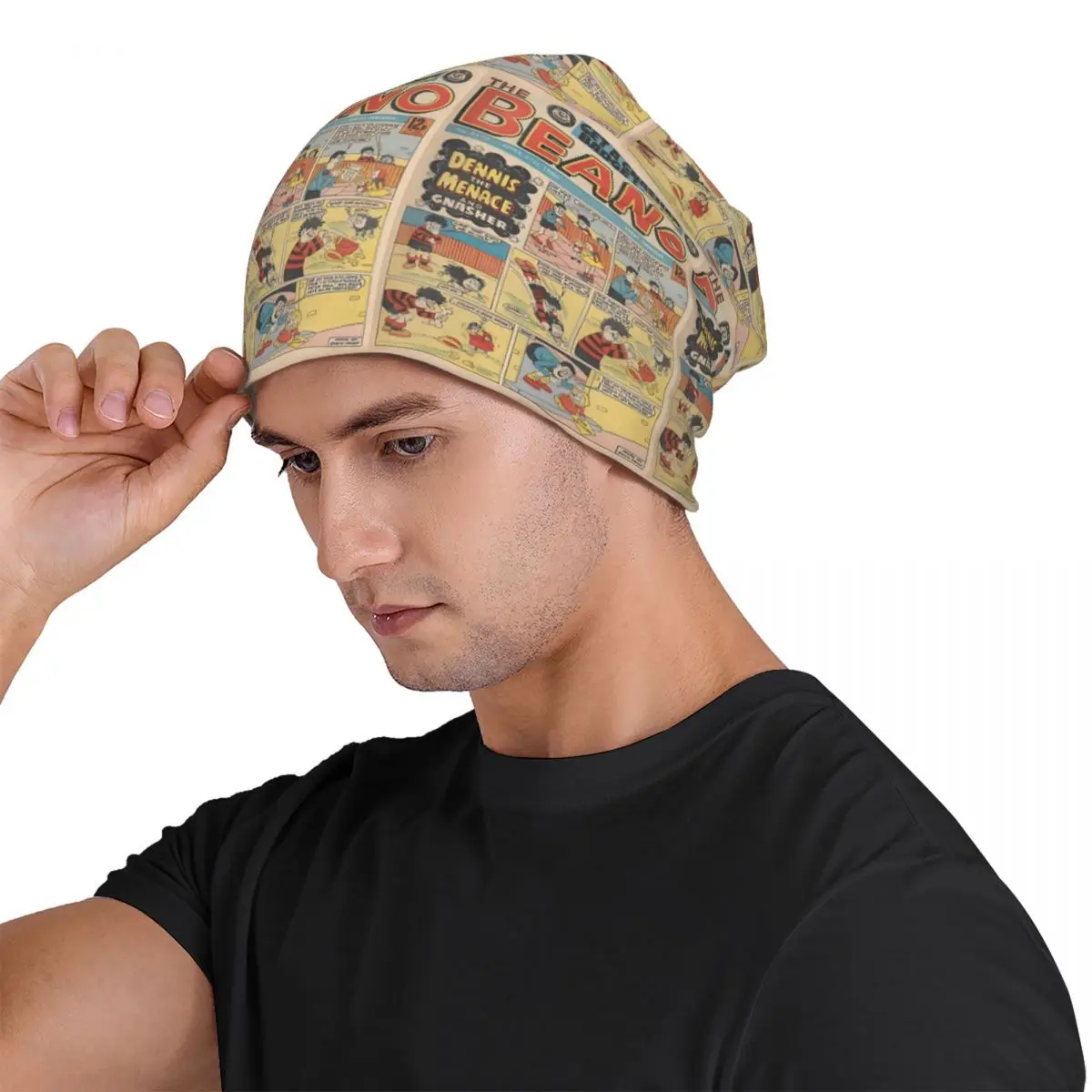 1984 Beano Classic Dennis The Menace And Gnasher Adult Beanies Caps Knitting Bonnet Hat Warm Fashion Autumn Winter Skullies Hats