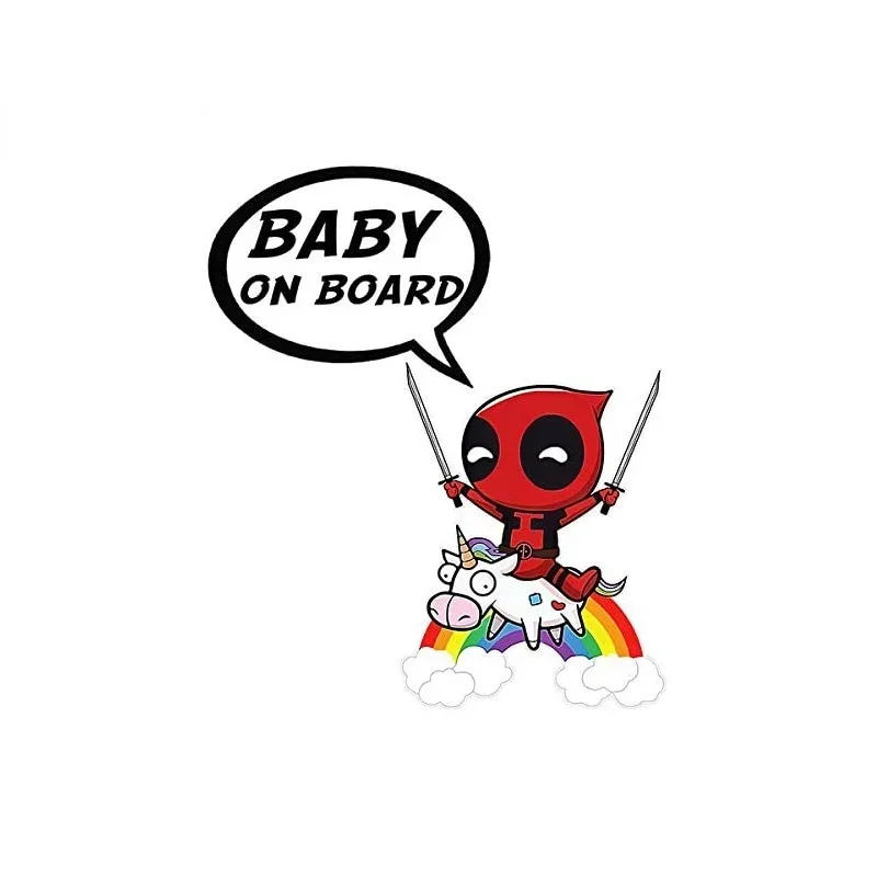 Baby on Board Signs Car Sticker, calcomanía decorativa, Baby Groot a bordo, pegatina a todo Color, protector solar impermeable, accesorios para