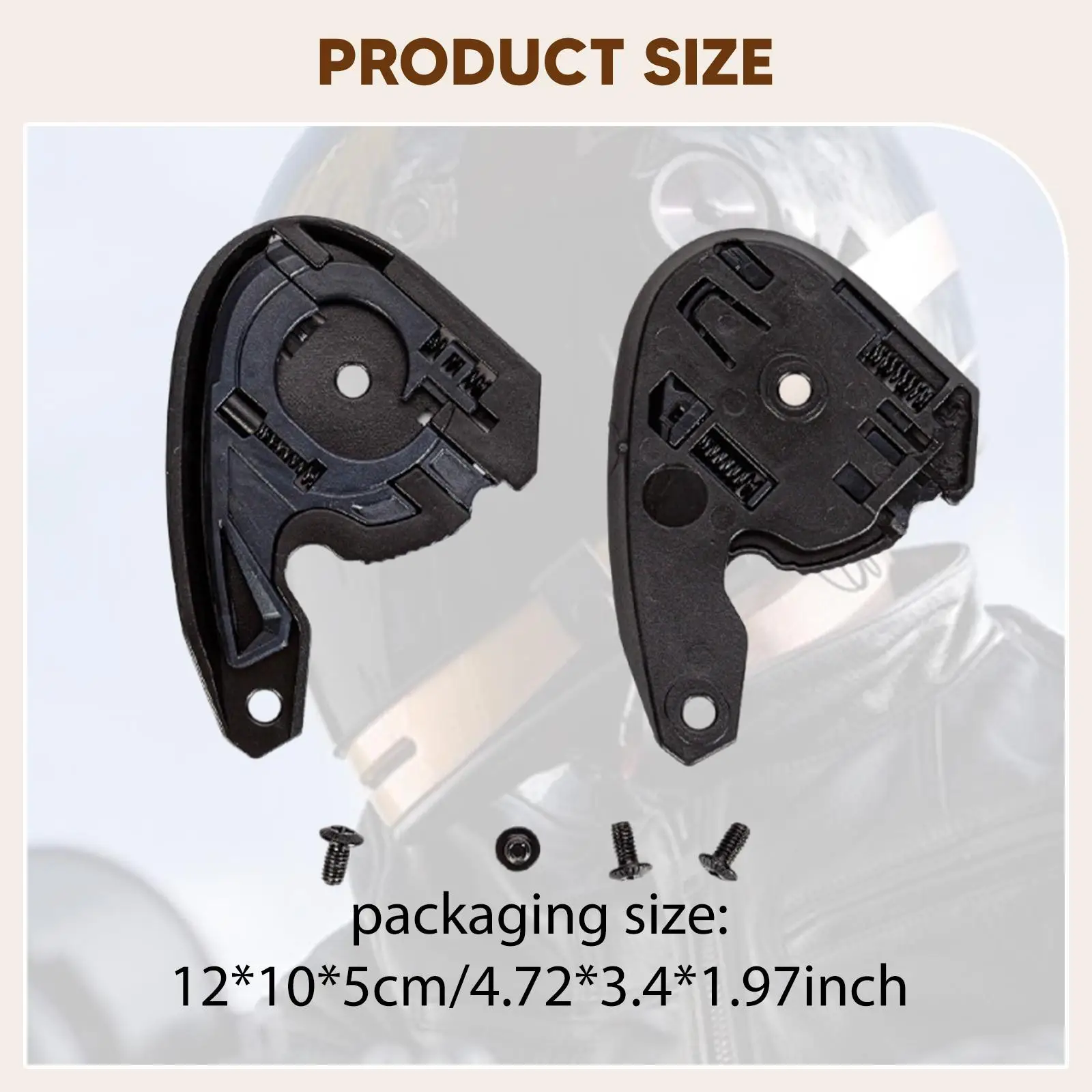 

2x Motorcycle Helmet Bases Easy Installation Visor Bases for Hjc C10