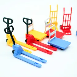 1set Dollhouse Mini Trolleys Forklift Cargo Handling Tools Bulk 1:12 Miniature Model Scene New Doll Accessories Toys Home Decor