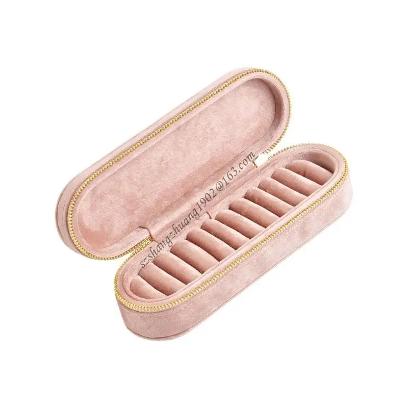 Elegant Plush Jewelry Plush Jewelry Carrying Case Easy to Carry Holder for Daily Use and Trips Q6RB