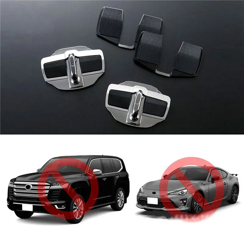 AASS-12 Sets TRD Door Stabilizer Door Lock Protector Latches Stopper Cover For Lexus All Series ES GX460 LC LS LX NX RX UX
