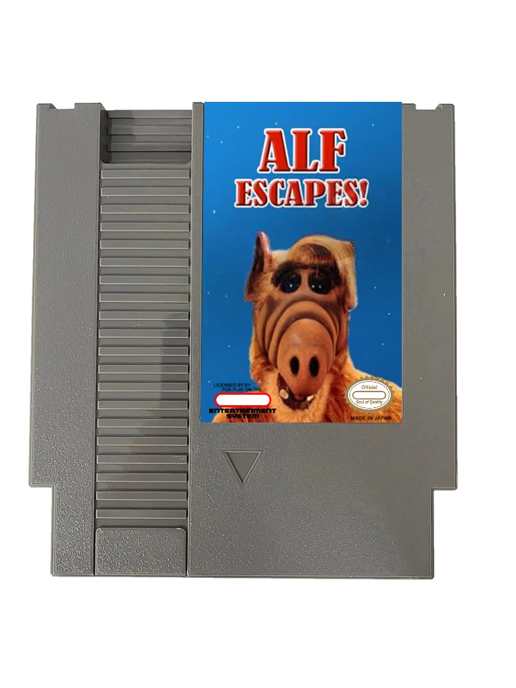 ALF Escapes NES Rom Hack - خرطوشة ألعاب إصدار 8 بت 72 دبابيس PAl/NTSC لوحدة تحكم نظام الترفيه نينتندو - اللغة الإنجليزية