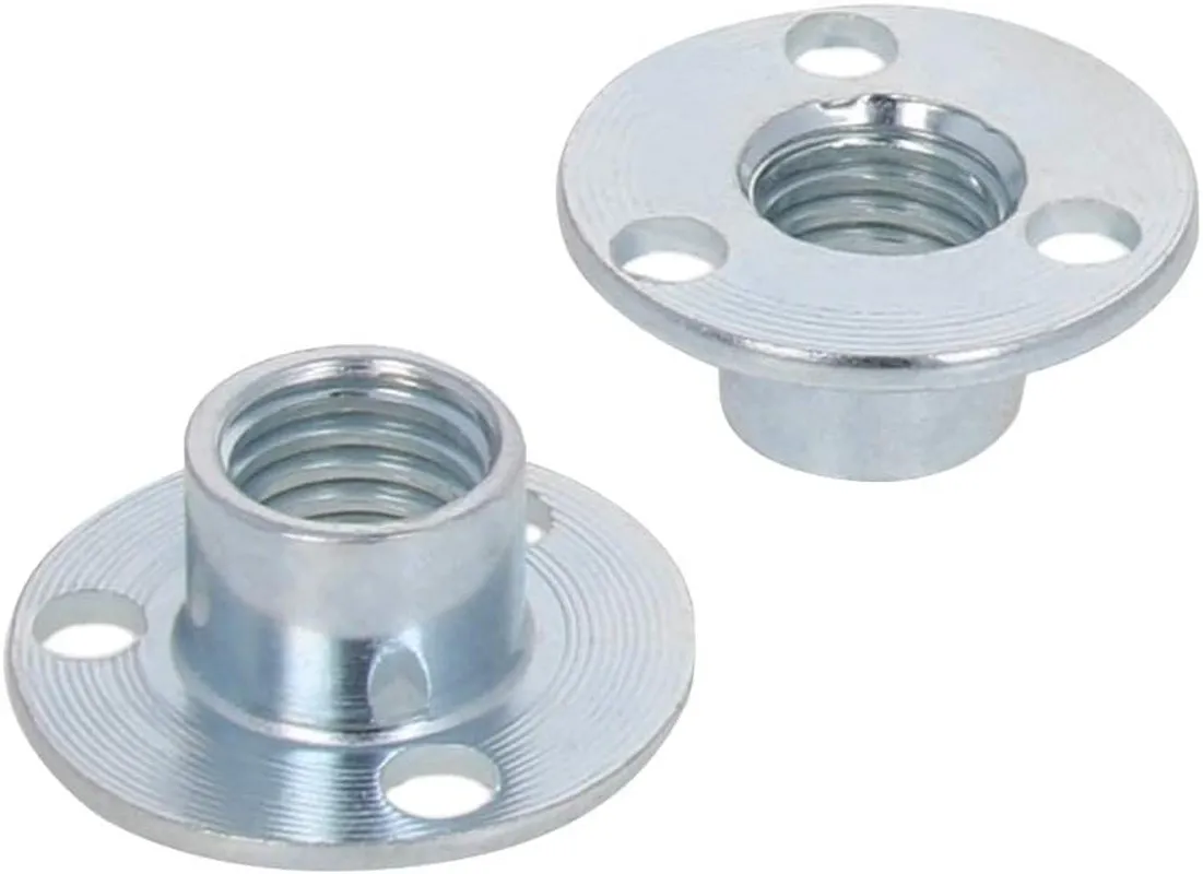 

Гайка-врезная M10 (10 шт.), синяя, оцинкованная, из углеродистой стали, с круглым основанием, для мебельной фурнитуры, крепежные аксессуары