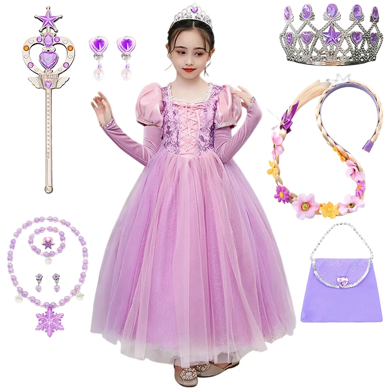 فستان الأميرة صوفيا الأرجواني الجنية للفتيات حفلة عيد الميلاد وأعياد الميلاد ملابس الأطفال ملابس الهالوين التنكرية للأطفال #1