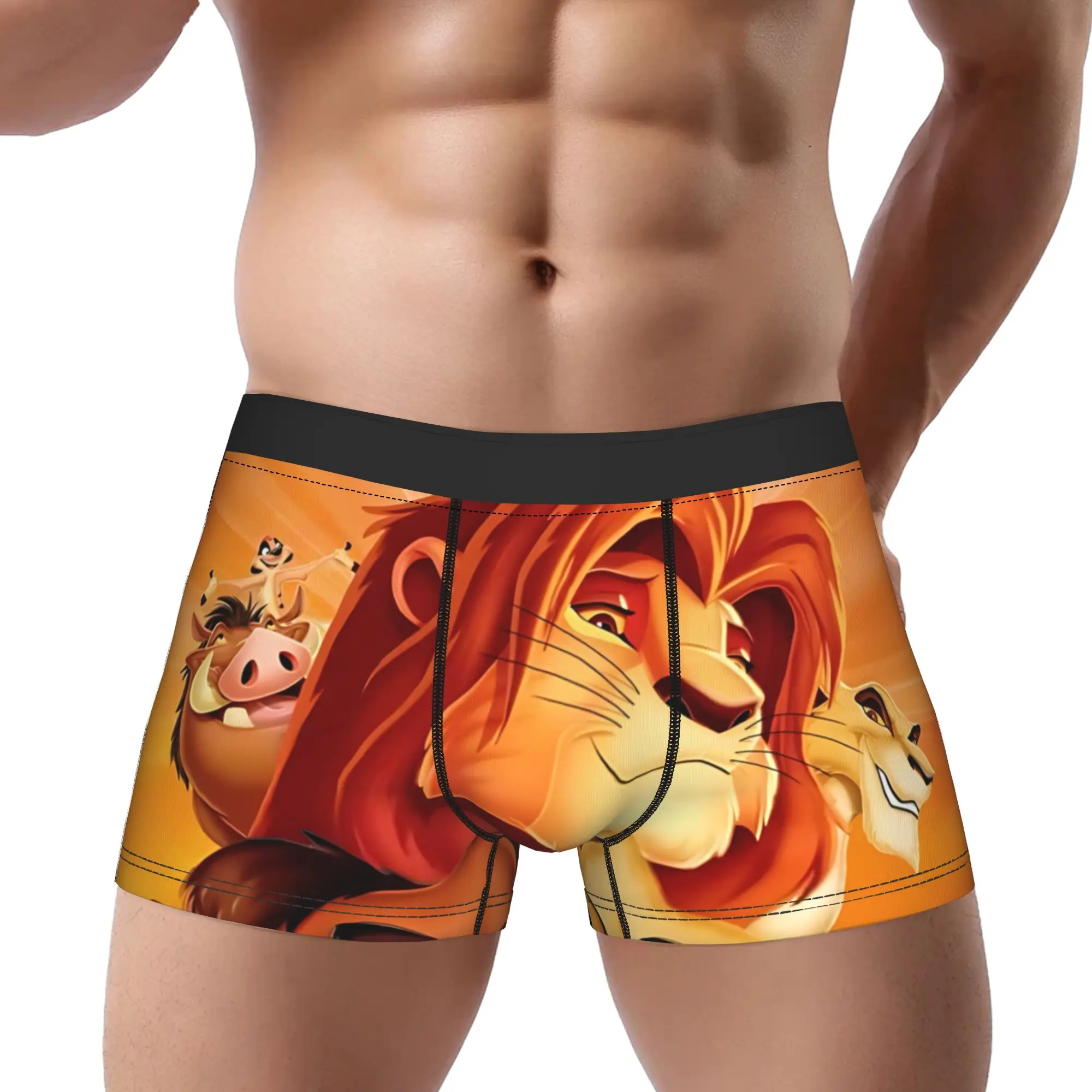 

adults 18 plus boxers The Lion King Underpants Homme Panties Men's Underwear Print Shorts Boxer Briefs
