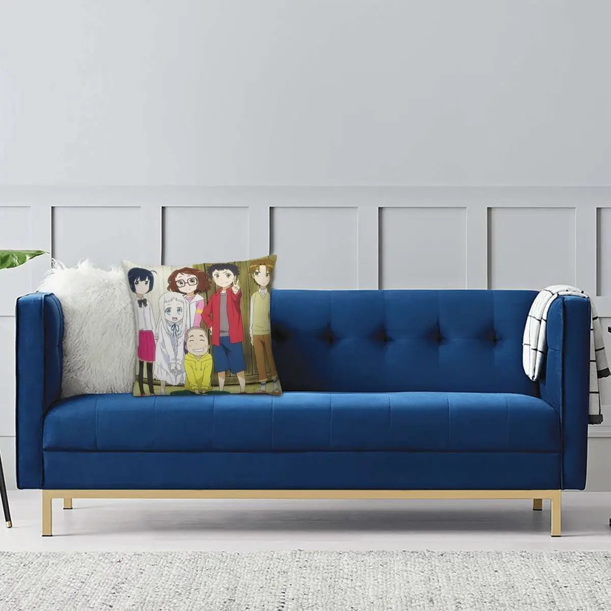 Anime Anohana The Flower We Saw That Day Square Pillowcase Pillow Cover Cushion Zip Decorative Comfort Throw Pillow for Home Car