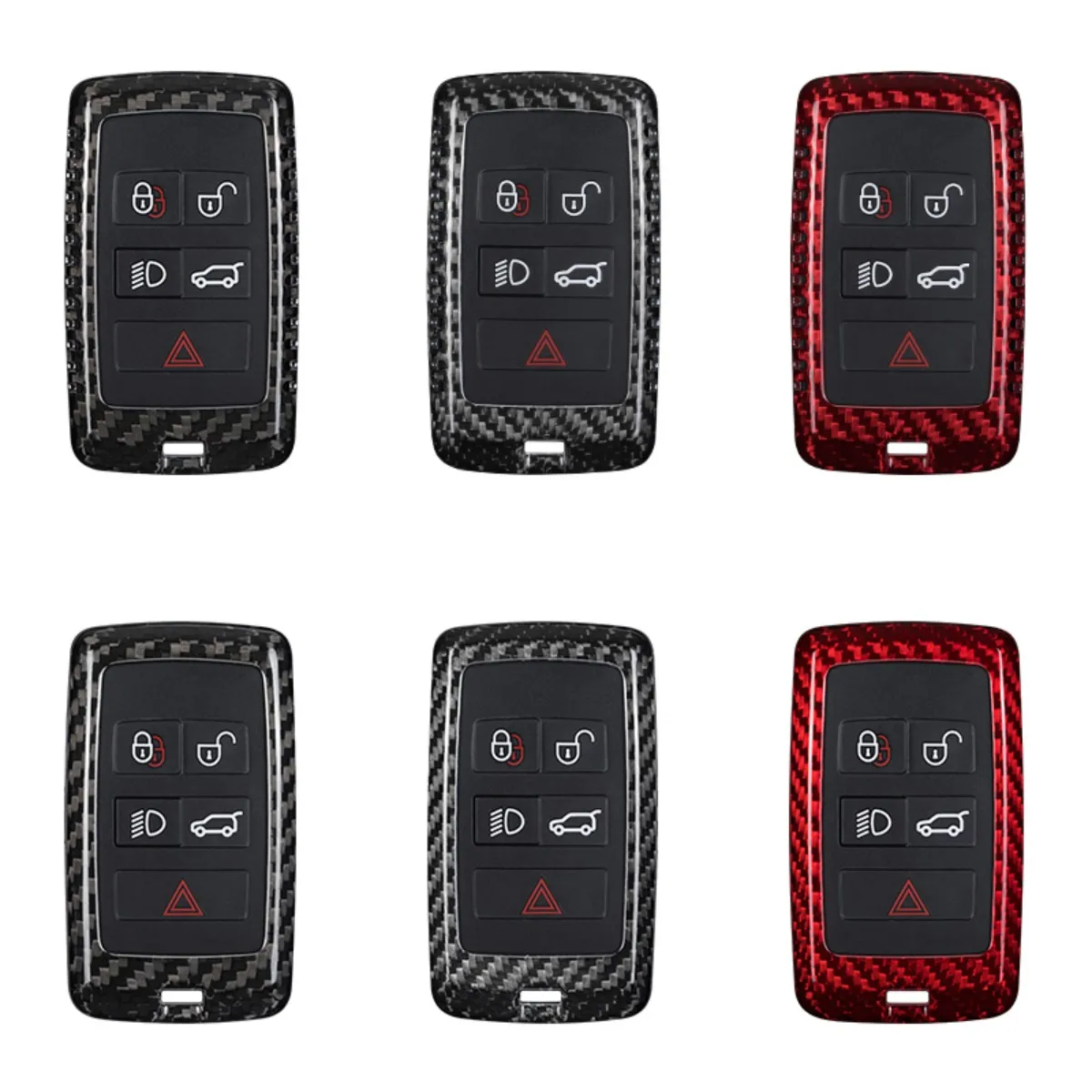 

T-carbon Carbon Fiber Car Key Cover For Land Rover Range Rover Evoque Discovery Sport Velar For Jagaur Key Case Fob Shell