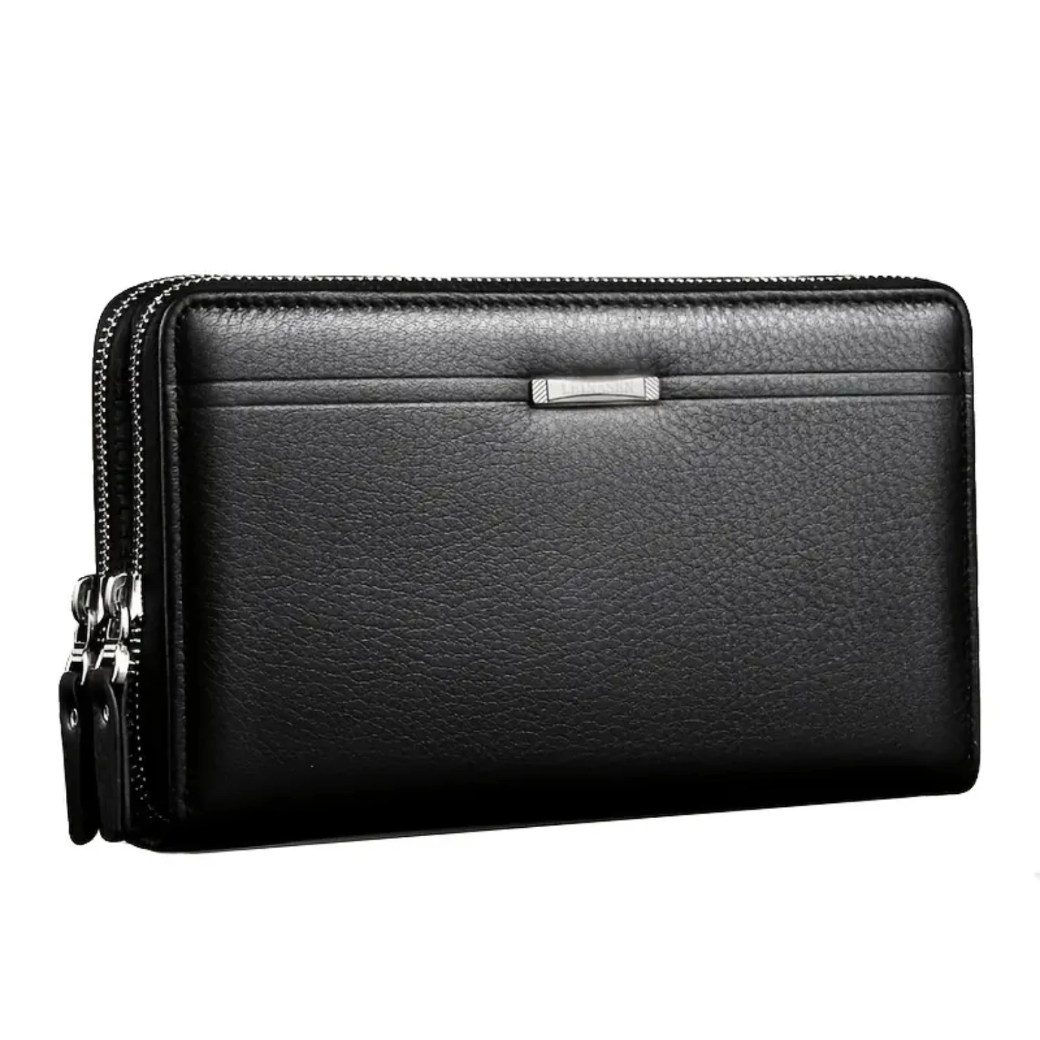 

1pc Men's Multi-Card Slot Bag Men's Clutch Bag Double Zipper Long Wallet Business Clutch Bag Men's Clip Bag Handbag