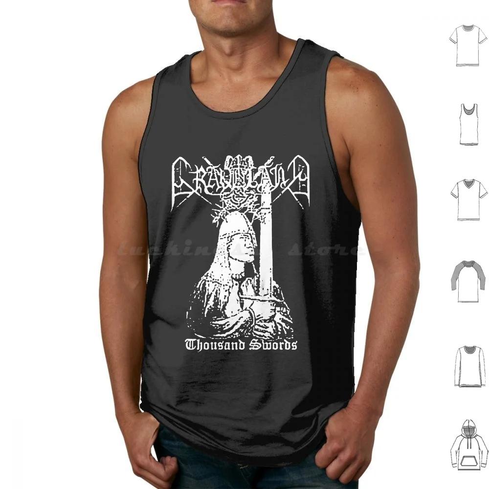 Graveland Tank Tops Vest Sleeveless Burzum Exodus Black Metal Band Death Metal Band Emperor Kreator Napalm Death Gorgoroth