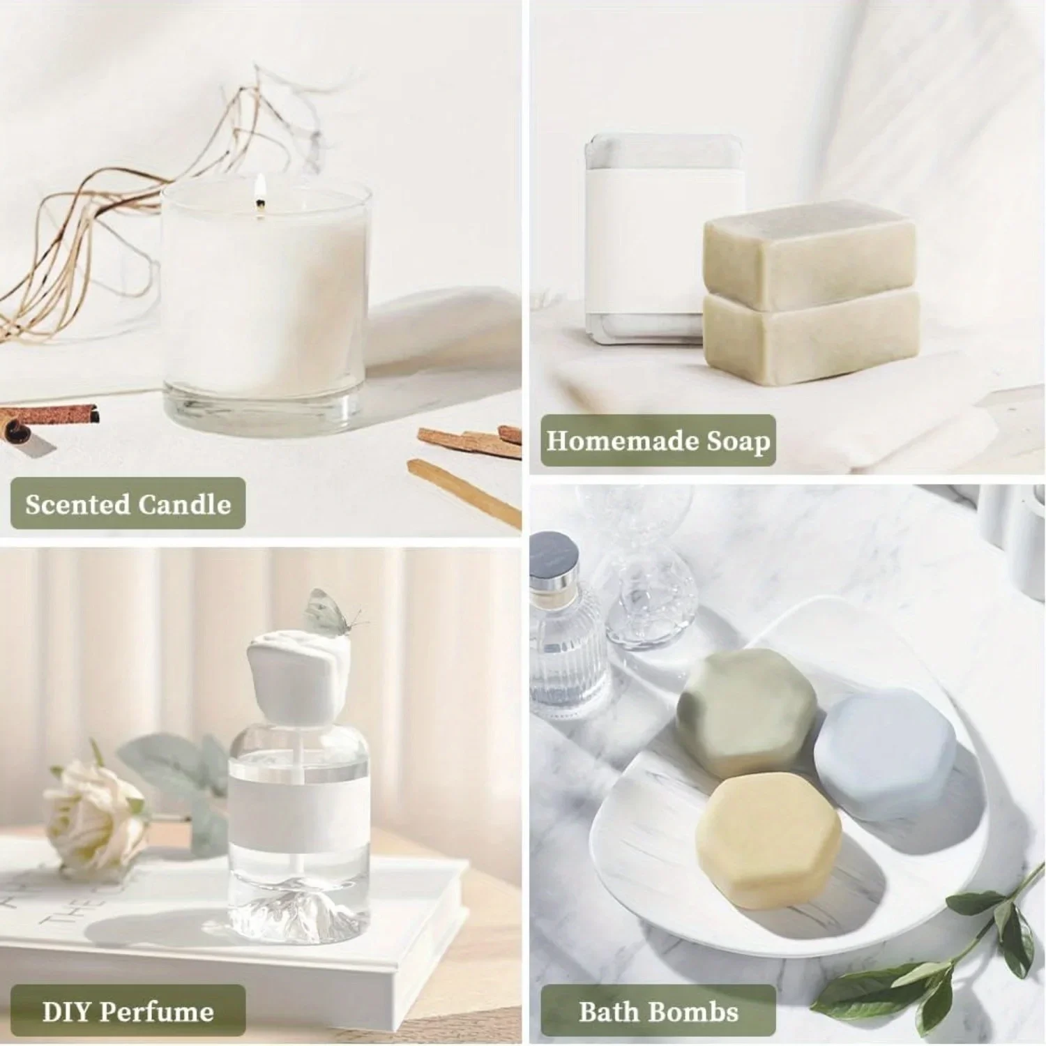 2pcs 10x10ml fruit essential oil, fragrant essential oil gift sets, including blueberries, coconuts, etc.