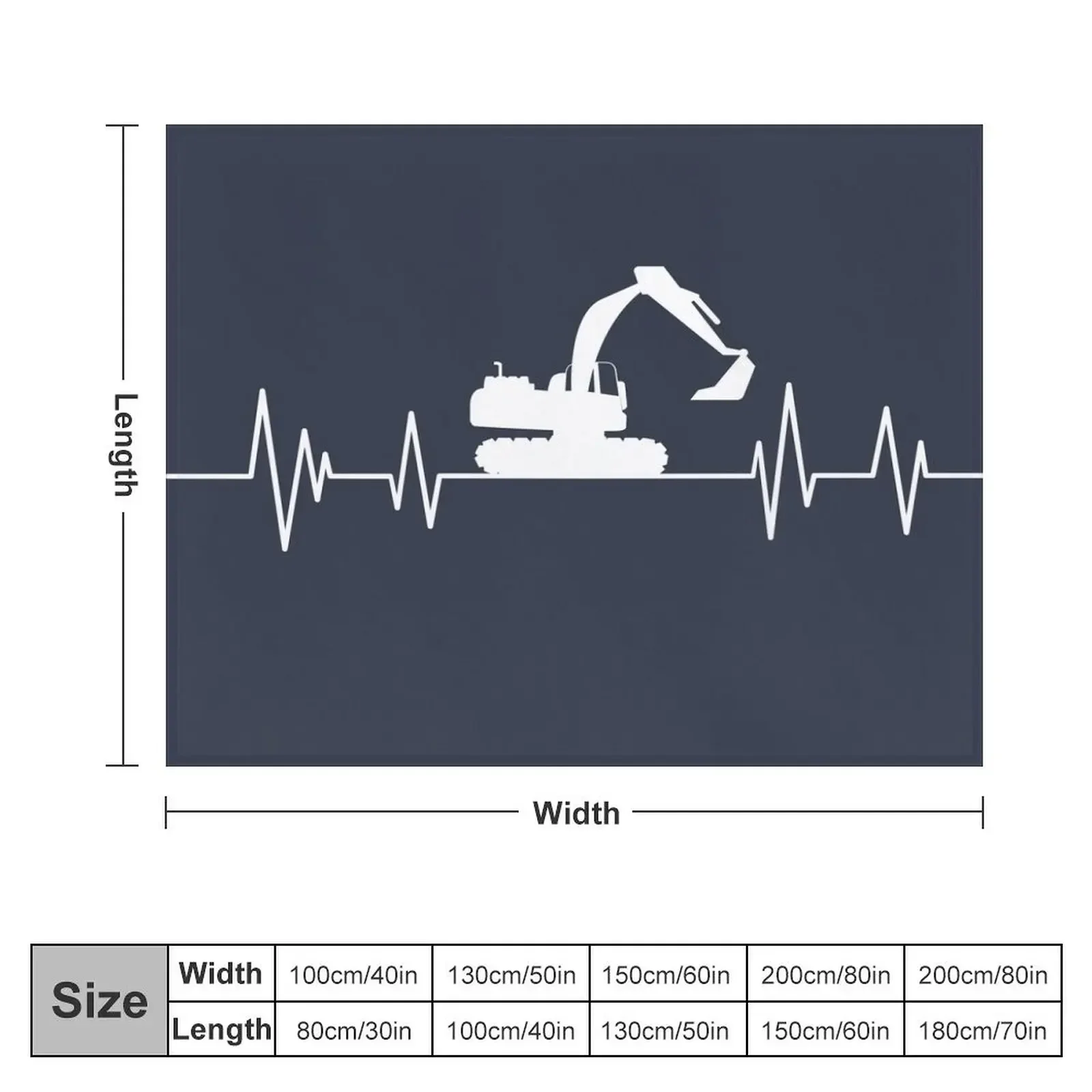 Excavatorheartbeat ,Backhoe lover Excavator digger Throw Blanket Furrys Sofa Quilt Sofas Soft Plaid Blankets