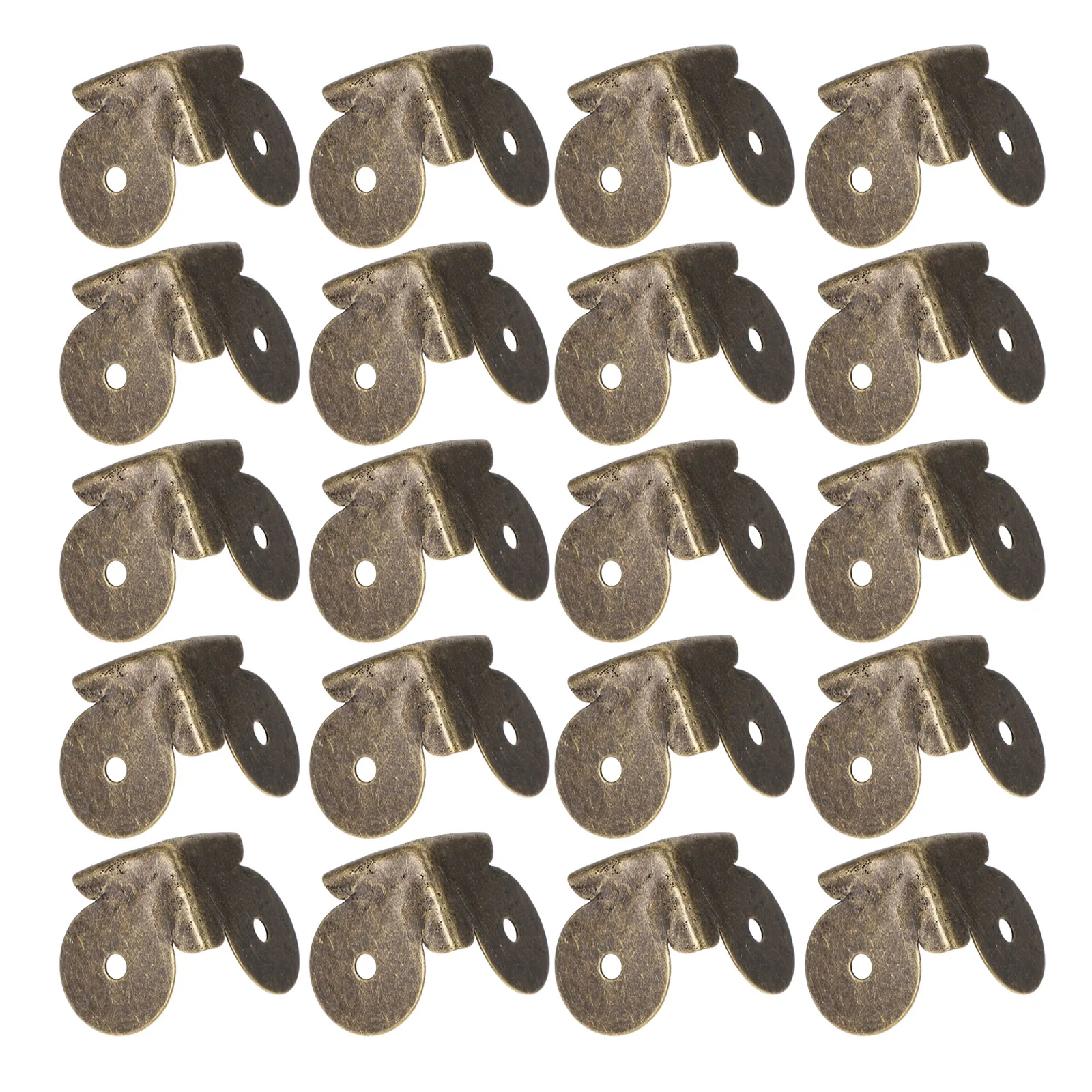 

20Pcs Vintage Wooden Box Triangle Corner Protector Rustproof Metal Safety Bumpers for Gift Tool Chests Cases