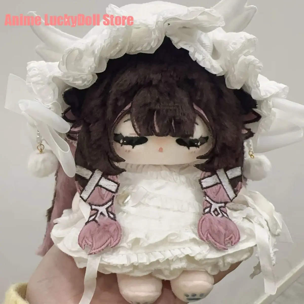 

Game Columbina Hyposelenia Moon Maiden Damselette Kawaii Girl Doll Anime Plush Skeleton Body Toy 20cm Game Dress Up Plushie Gift