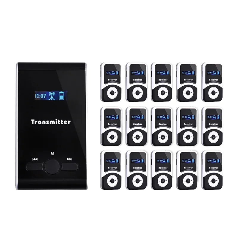 

JIANTAOKJ 100T 100R Wireless Audio Speaker Long Range Transmitter Receiver Whisper Headset Machine Tour Calling System Pagers