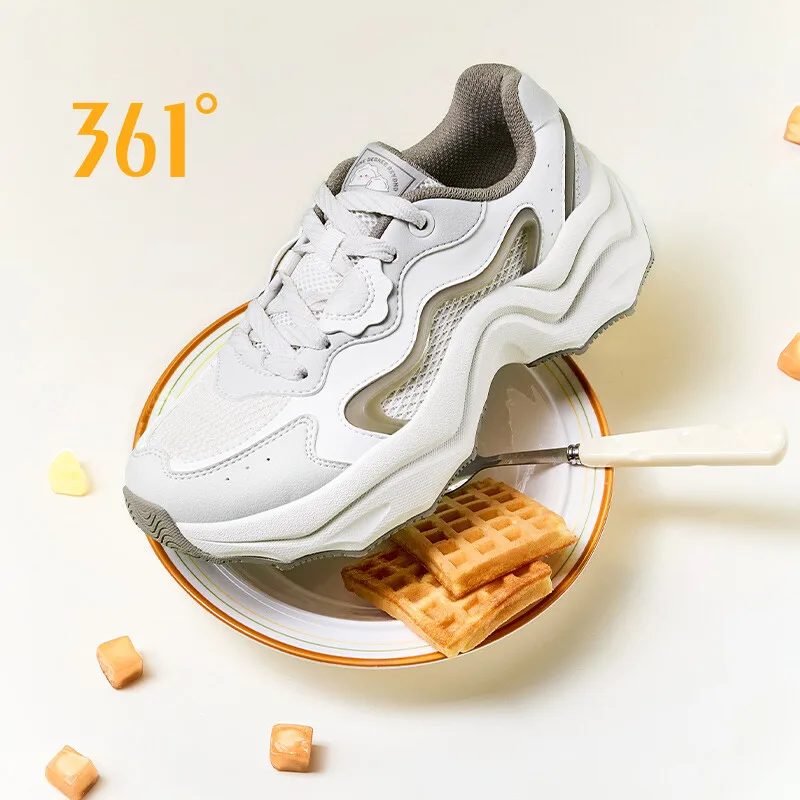 

361 Degrees Women Casual Shoe New Mesh Thick-soled Lightweight Soft Trendy Durable Versatile Stable Female Sneakers 682536773