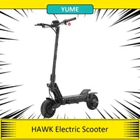 YUME HAWK Electric Scooter,  1200W*2 Powerful Motor 60V 22.5Ah Battery 70km/h Max Speed 10x3.15' Tubeless Tires Adult Escooter