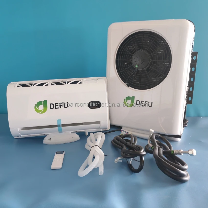 12 فولت Climatiseur Rv Caravan وقوف السيارات 12 فولت وحدة التيار المتناوب 24 فولت شاحنة تكييف الهواء جرار تيار مستمر 12 فولت مكيف الهواء #4