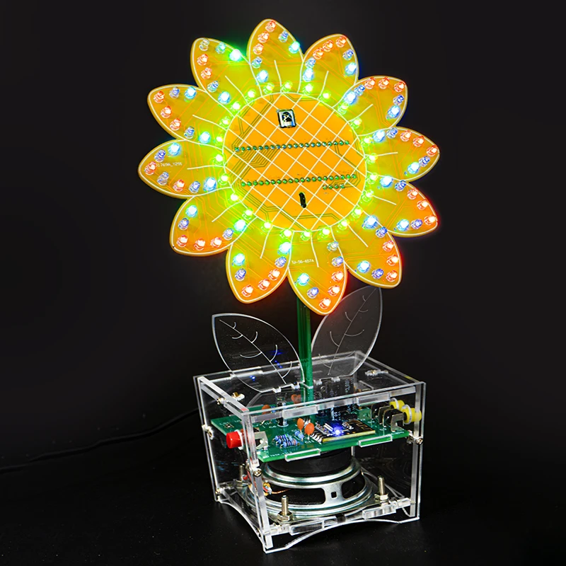 LED girassol Bluetooth Sound Kit, Modo de Animação, Música Spectrum, Diversão Criativa, DIY Electronic Production Parts