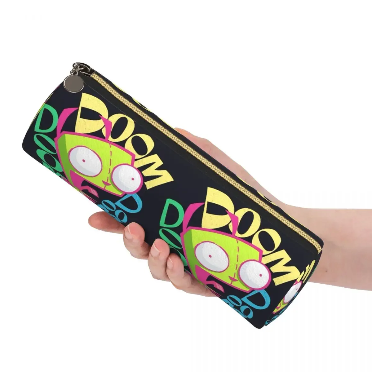Invaders Zims Anime Cartoon Alien Pencil Case Pen Holder Cylinder Pen Box Pencil Bag for Kids School