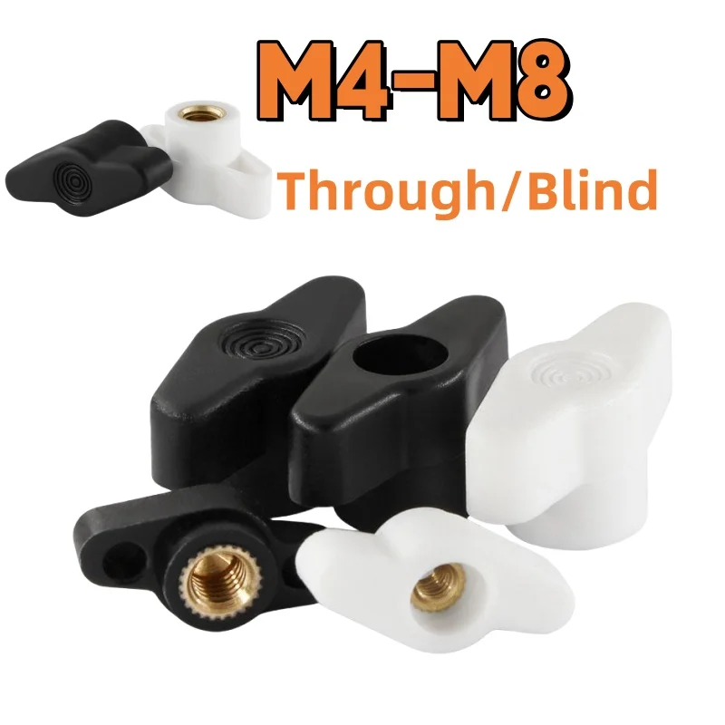 5/10pcs Z-type Hand Nuts 27# 36# M4 M5 M6 M8 Through/Blind Hole Adjusting Nut Plastic Head Hand Knob T Thumb Nut