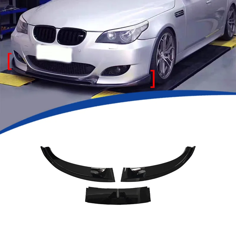 

For BMW 5 Series E60 2005-2011 M5 Style Front Bumper Lip Splitter 3 Piece Black NOT for Real M5, Only for M5 Conversion Bumper