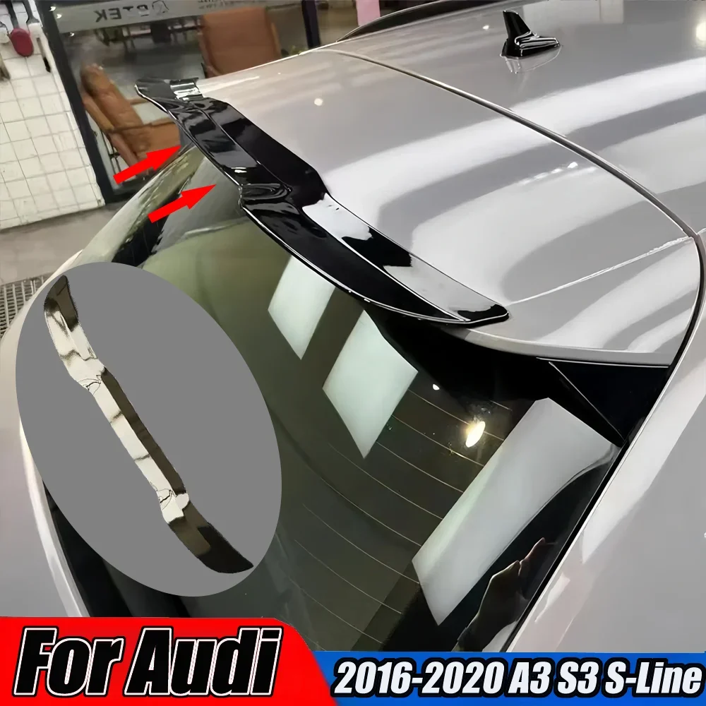 

Задний спойлер автомобиля для Audi A3 S3 S-Line Sportback Facelift 2016-2020 не для RS3 8V задний багажник багажник крыша хвостовой спойлер