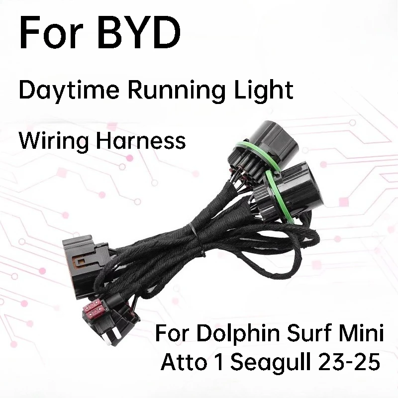 For BYD Dolphin Surf Mini Atto 1 Seagull 23-25 Car Daytime Running Light Wiring Harness DRL Modification Accessories