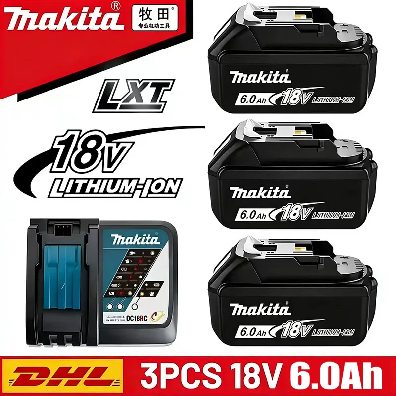 

100% оригинальный аккумулятор Makita, 18В 6.0Ач, замена аккумуляторов Makita BL1830BL1840BL1850BL1860B, аккумулятор для электроинструмента.