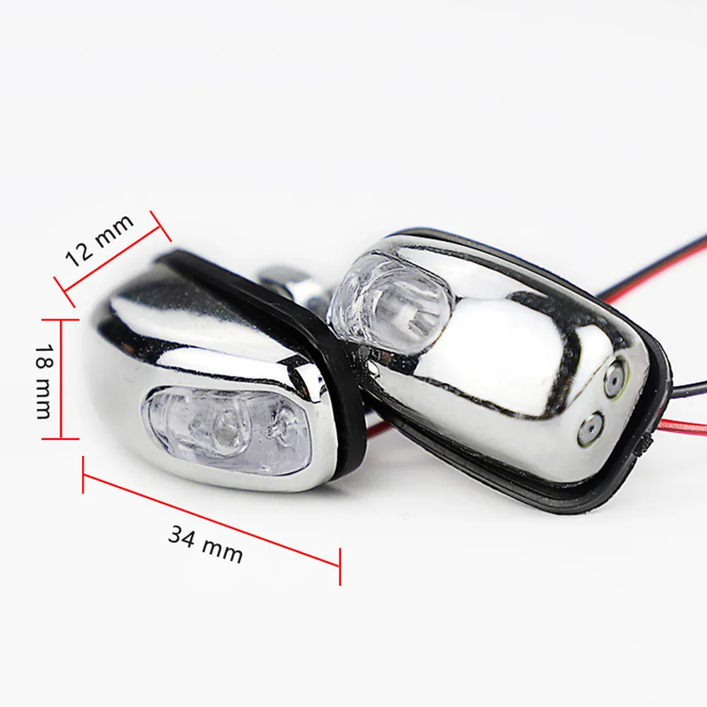 Car Wiper Washer Eyes Led Light Spout Windshield Water Jet Spray Nozzle 2Pcs Blue White Red