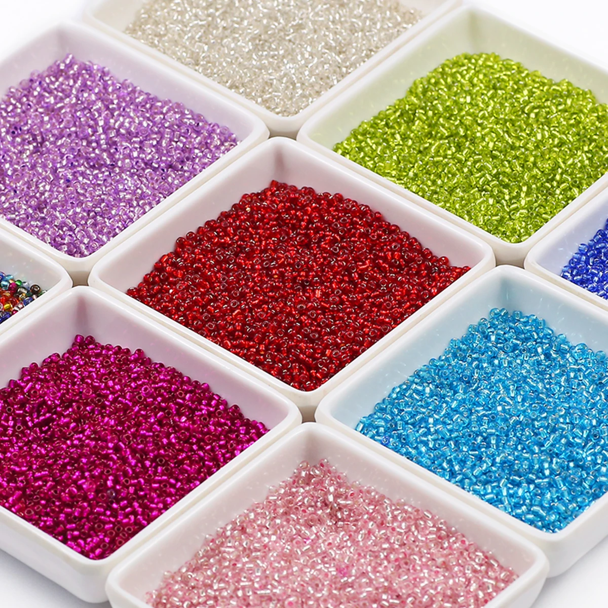 ลูกปัดแก้วใสขนาด 2 มม. น้ำหนัก - Seed Bead Tube บทวิจารณ์และราคา