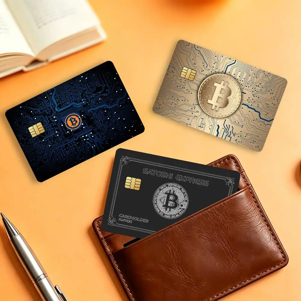 Bitcoin Matte Card Stickers For Credit Cards Debit Cards And Transit Cards 4Pcs